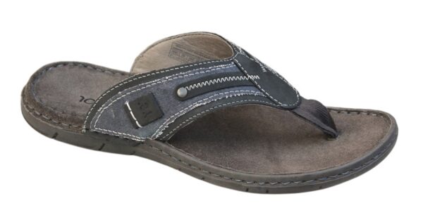Josef Seibel heren teenslipper blauw combinatie