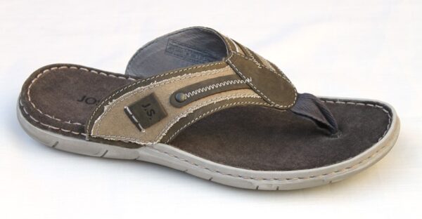 Josef Seibel heren teenslipper khaki combinatie Paul 57