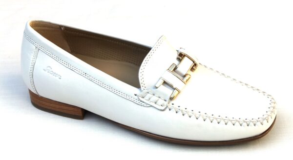 Sioux mocassin Cambria wit leer