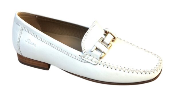 Sioux mocassin "Cambria" wit leer