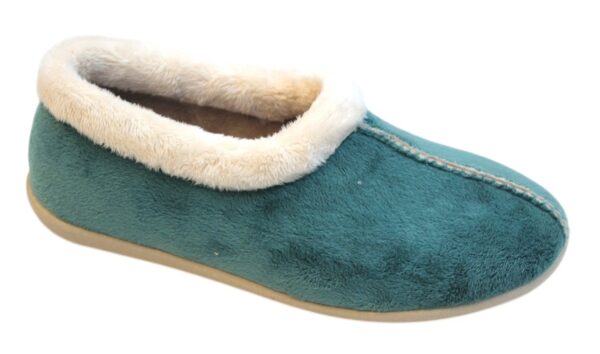 DP104 Dames dichte pantoffel aqua velours