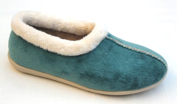 DP004 Dames dichte pantoffel aqua velours