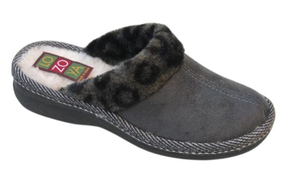 DP021 Dames pantoffel slipper gevoerd grijs
