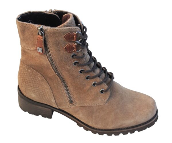 Helioform half hoge veterboot taupe suède