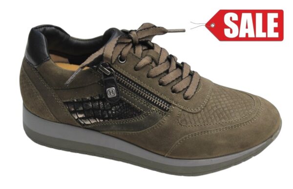 H110 Helioform sneaker donkergroen nubuck