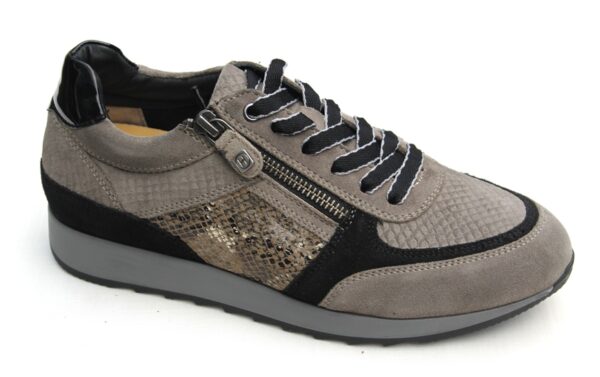 Helioform sneaker grijs met zwart suede