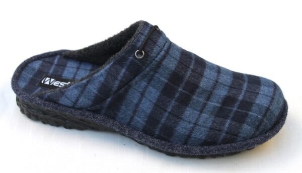 WPH003 Westland slipper “Toulouse 61” blauw geruit