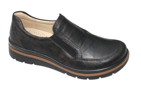 Fidelio instapschoen donkerbrons fantasieprint metallic