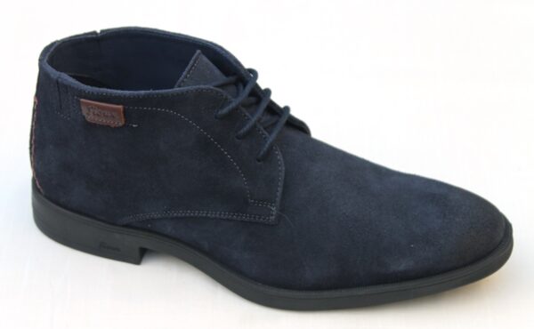 Sioux half hoge veterschoen donkerblauw suède Foriolo 706H