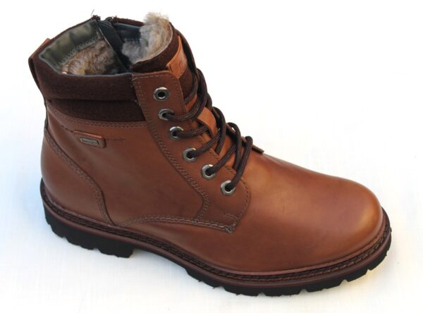 Sioux hoge veterboot bruin gevet leer lamsvacht gevoerd Adalr 704 Tex LF H