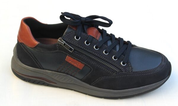 SH055 Sioux veterschoen “J wijdte” donkerblauw combi