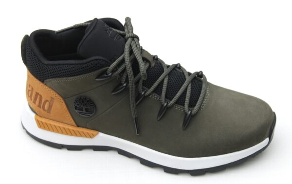 TH011 Timberland Sprint trekker half hoge veterboot khaki groen nubuck