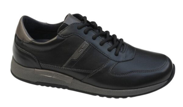 Sioux sneaker zwart leer