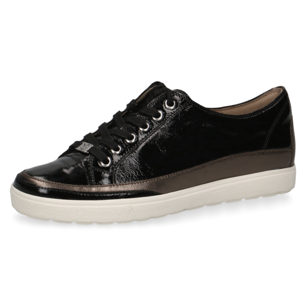 Caprice sneaker zwart lak met zilver art. 009-23654-20-017