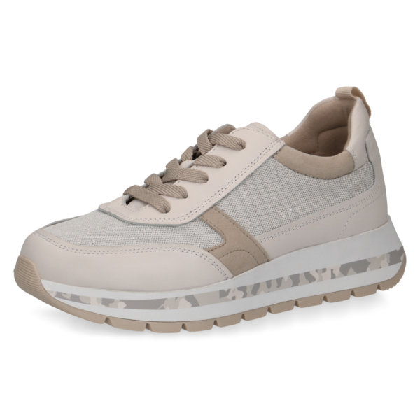 C015 Caprice sneaker zachtroze met zilvergrijs