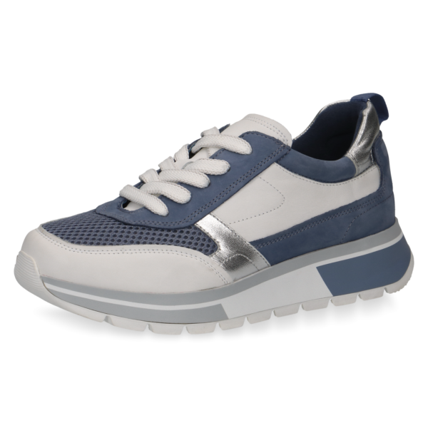 Caprice sneaker wit met blauw art. 009-23708-20-861