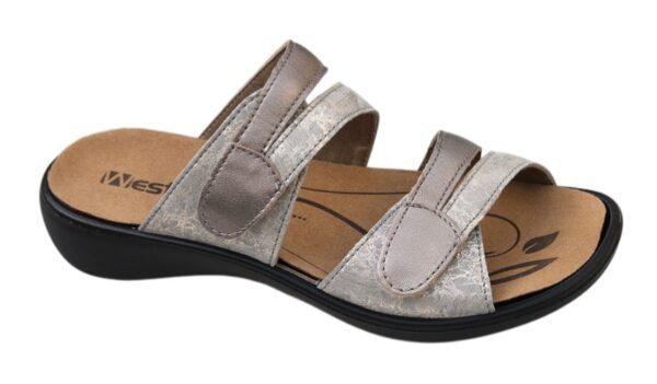 Westland Ibiza 81 verstelbare klittenband slipper bronze combi
