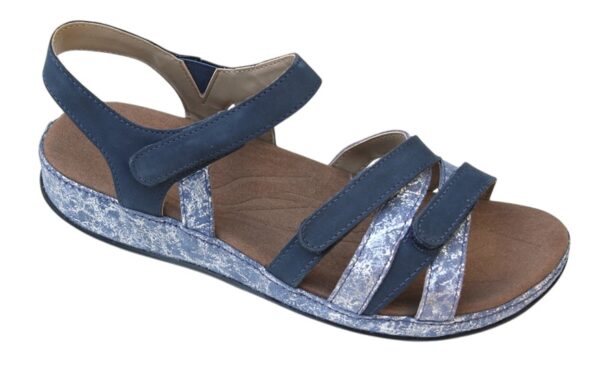 Westland verstelbare klittenband sandaal Fidschi 74 jeansblauw combi
