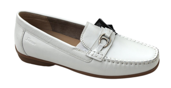 Sioux mocassin Cobarja H wit leer