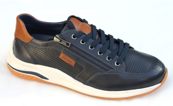 SH010 Sioux veterschoen met rits “Turibio-710-J” blauw leer