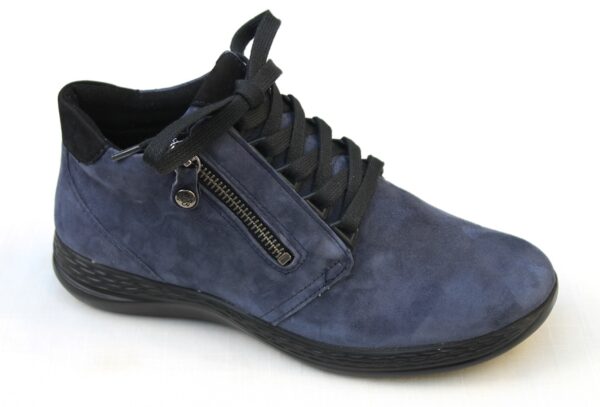 Fidelio half hoge veterschoen blauw suede