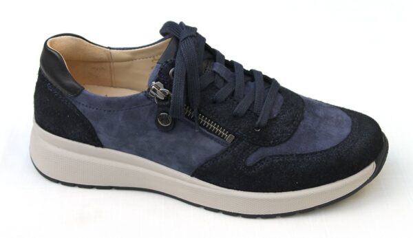 F005 Fidelio veterschoen blauw combi