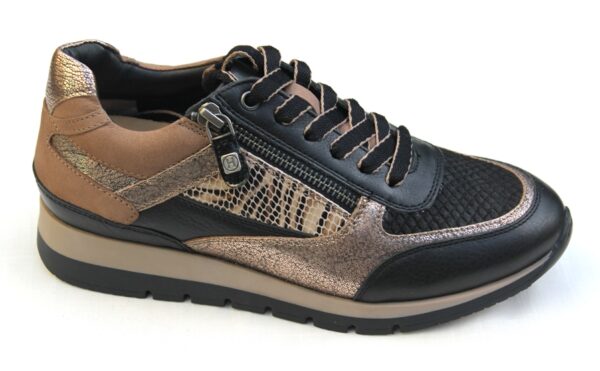 H101 Helioform sneaker zwart/taupe combi