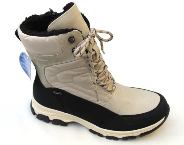 WS103 Westland Winterboot “Chambery 02” met “TopDryTex” offwhite/zwart combi