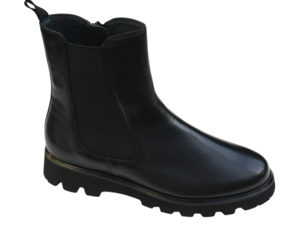 S310 Sioux chelsea laarsje met rits “Meredira 729H” zwart leer