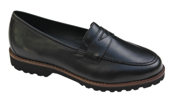 S202 Sioux mocassin “Meredith 709H” zwart leer