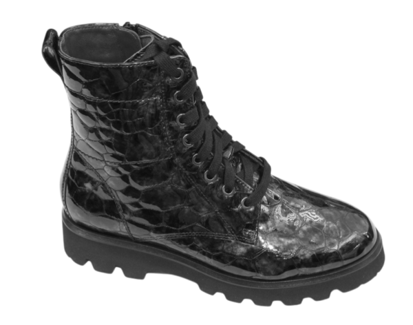 S309 Sioux veterboot “Meredira 713H” grijs bruin lak fantasieprint