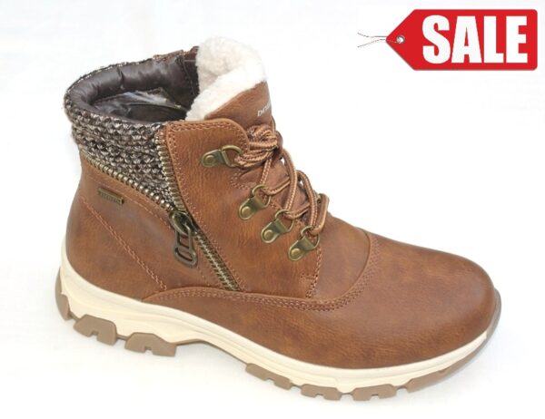 WS103 Westland Winterboot “Chambery 03” met “TopDryTex” cognac bruin leer