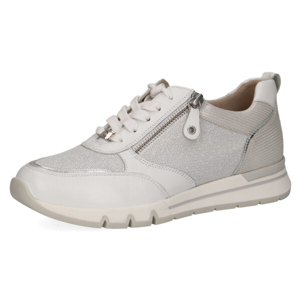 C007 Caprice sneaker wit met zilver combi