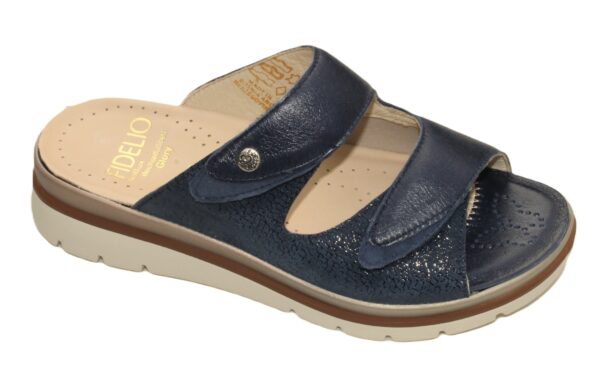 Fidelio halux verstelbare klittenband slipper blauw