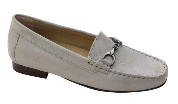 Sioux mocassin Cortizia 735 lichtgrijs glansprint