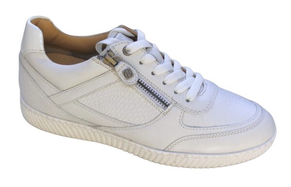 Helioform veterschoen sneaker met ritsje wit leer