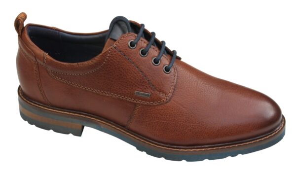 SH209 Sioux semi-geklede veterschoen “Rostolo -700” met “Tex” cognac leer