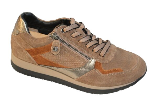H104 Helioform sneaker taupe beige suède