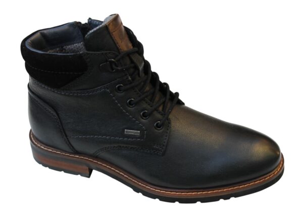 Sioux half hoge veterboot "Rostolo-701 Tex" zwart leer