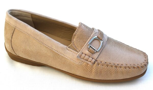 S014 Sioux mocassin “Cortizia 723-H” zandbeige fantasieprint