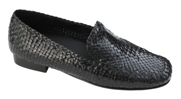 Sioux vlechtschoen zwart leer