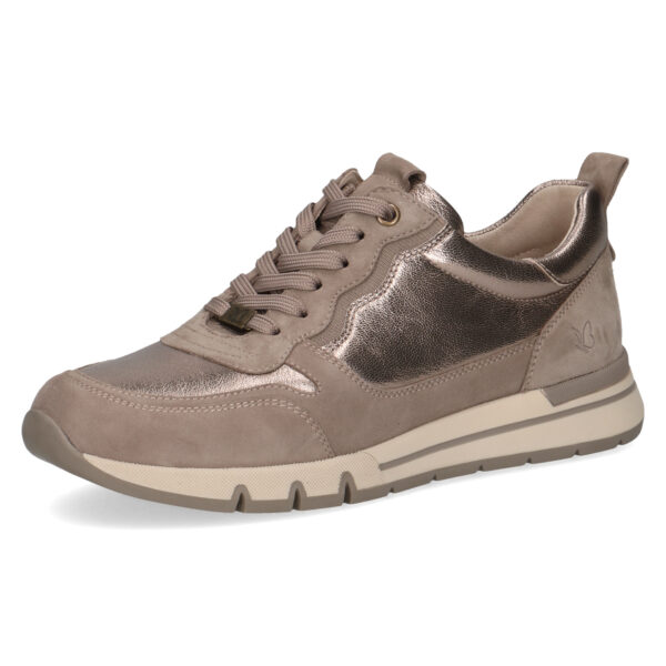 Caprice sneaker H wijdte taupe combi art. 009-23756-45-345