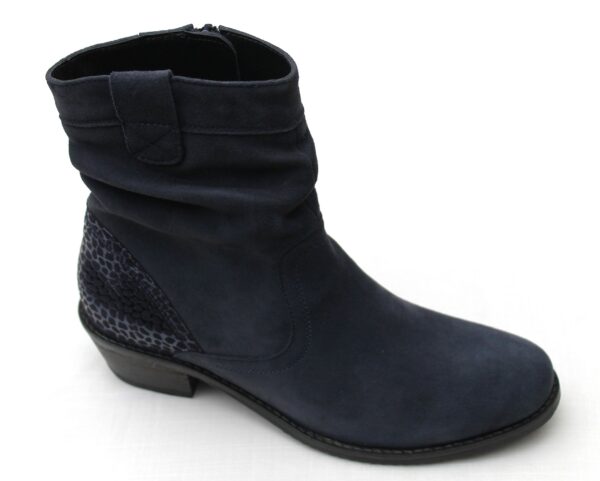 H111 Helioform kort laarsje blauw gevet nubuck
