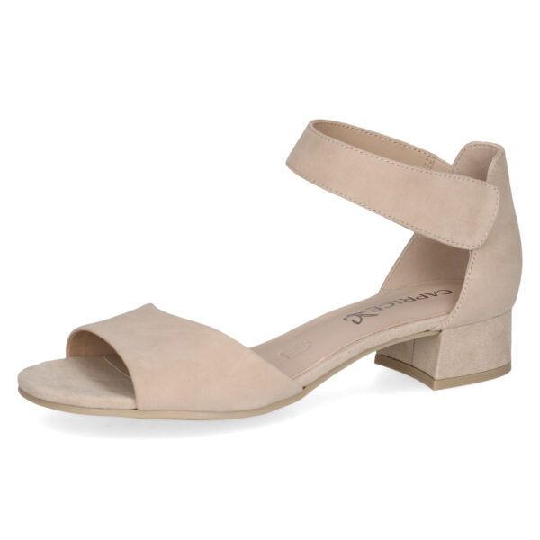 C029 Caprice sandaaltje met dichte hiel beige suède