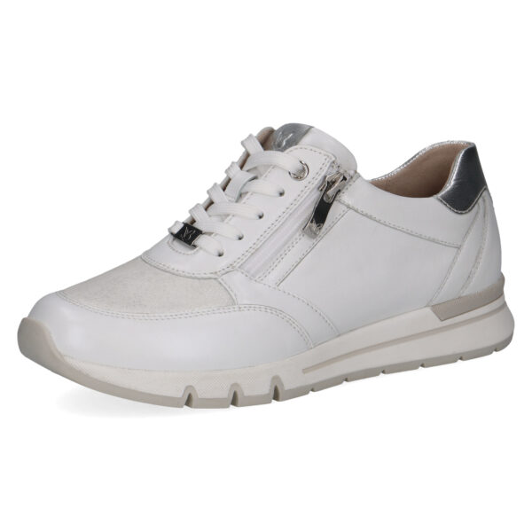 C004 Caprice sneaker wit leer met stretch