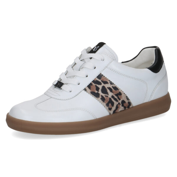 C001 Caprice sneaker wit leer met tijgerprint