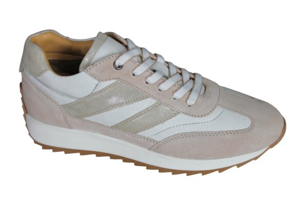 Helioform sneaker wit met beige combi
