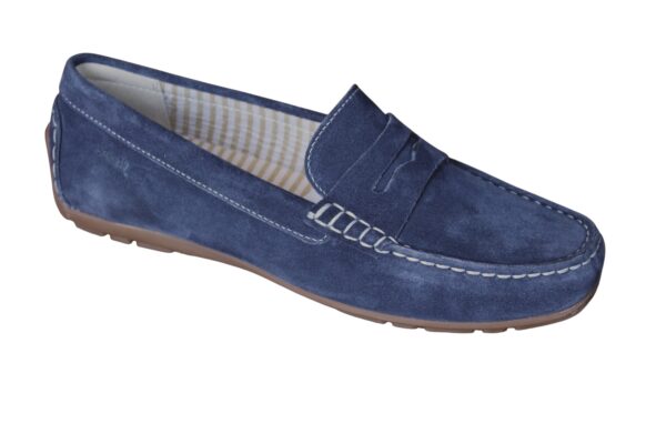 S005 Sioux mocassin “Carmona 700” donkerblauw suède