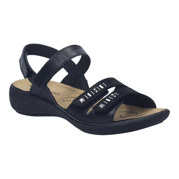 Josef Seibel Westland sandaaltje met verstelbare klittenbanden Ibiza 86 zwart combi art. 86786_873_100