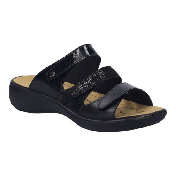 Josef Seibel verstelbare klittenband slipper Ibiza 10 zwart combi art. 86710_139_100